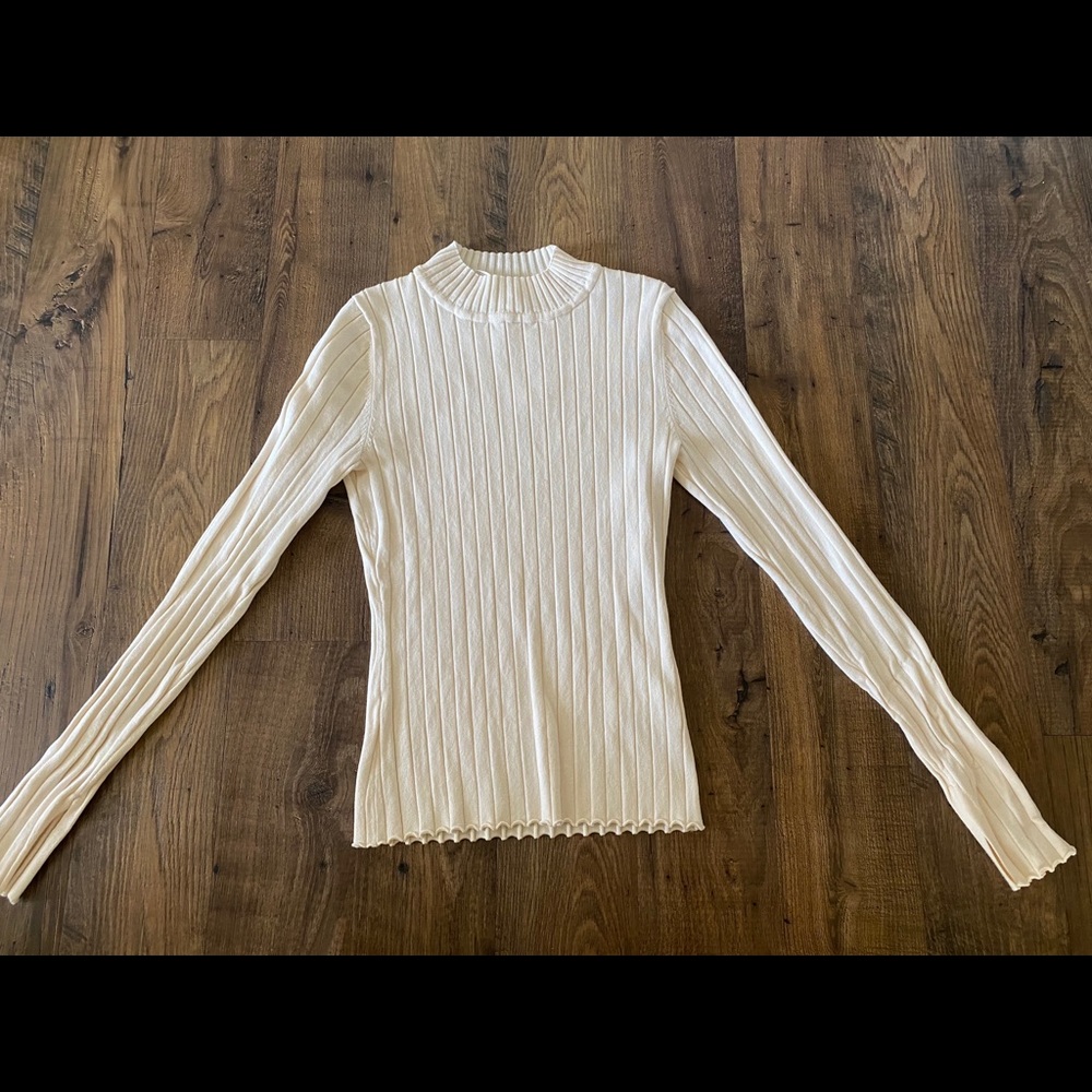 Cream mock neck sweater